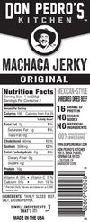 Nutritional Facts - Mexi Machaca shredded Beef Jerky Carne Seca 2oz Single Pack Original Flavor