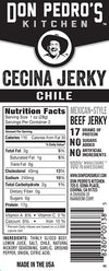 Nutritional Facts - Mexi Cecina Beef Jerky Carne Seca 2oz Single Pack Chile Flavor
