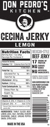 Nutritional Facts - Mexi Cecina Beef Jerky Carne Seca 2oz Single Pack Limon Lemon Flavor