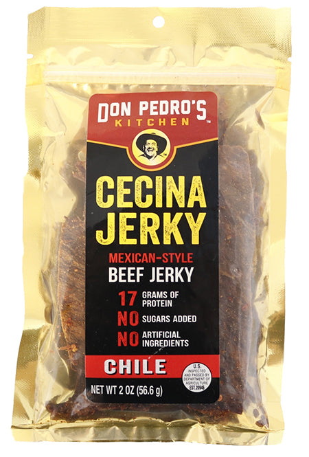 Mexi Cecina Beef Jerky Carne Seca 2oz Single Pack Chile Flavor