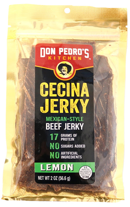 Mexi Cecina Beef Jerky Carne Seca 2oz Single Pack Limon Lemon Flavor