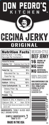 Nutritional Facts - Mexi Cecina Beef Jerky Carne Seca 2oz Single Pack Original Flavor